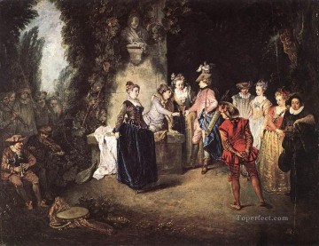 La comedia francesa Jean Antoine Watteau clásico rococó Pinturas al óleo